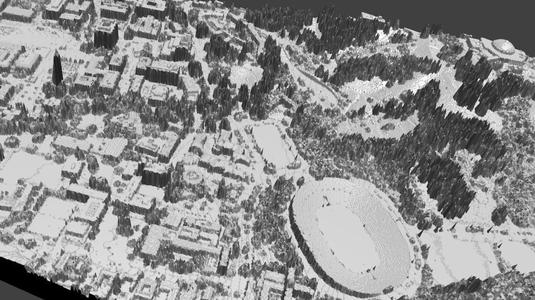 UC Berkeley Campus 3d map from Lidar data