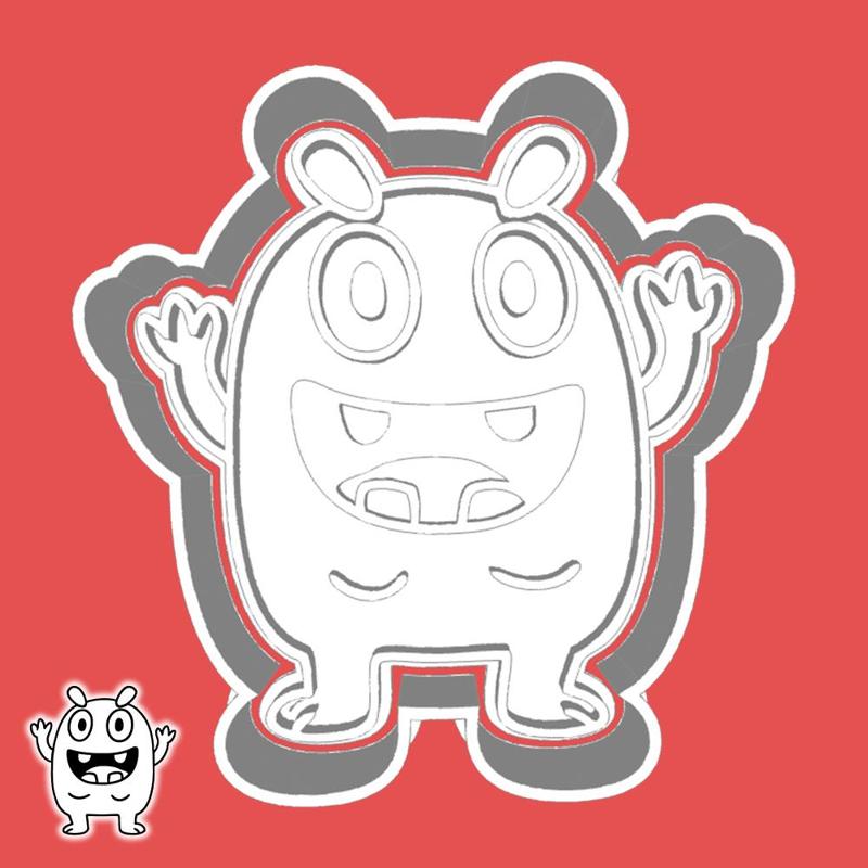 Cute monsters cookie cutters - bubblegrin monster