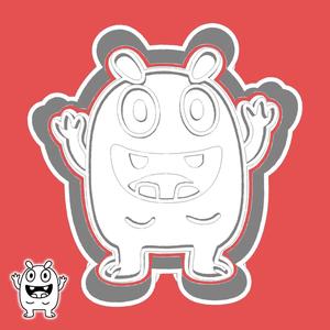 Cute monsters cookie cutters - bubblegrin monster