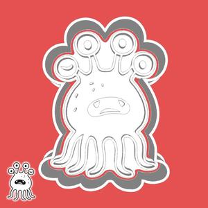 Cute monsters cookie cutters - octo-peep monster