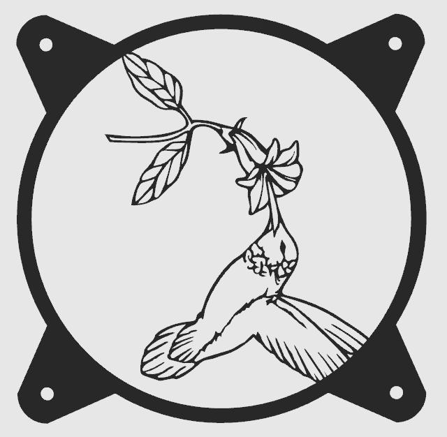 FAN COVER flower nature #10 CUBIERTA DE VENTILADOR FAN GRILL 120MM