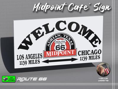MidPoint Cafe Sign on the Route 66