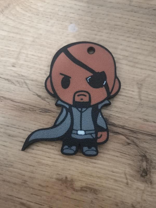 Multicolor Nick Fury keychain