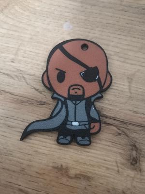 Multicolor Nick Fury keychain