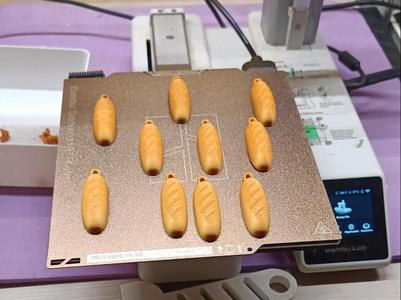Bread-Shaped Keychain