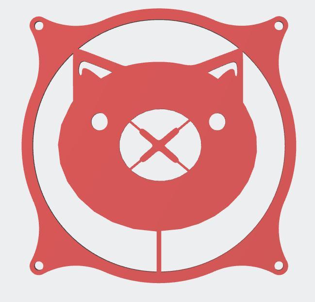 Overwatch Roadhog Piggy Icon 120mm Fan Cover