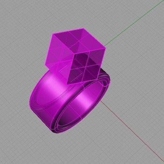Golden rhombohedron svq ring v.1
