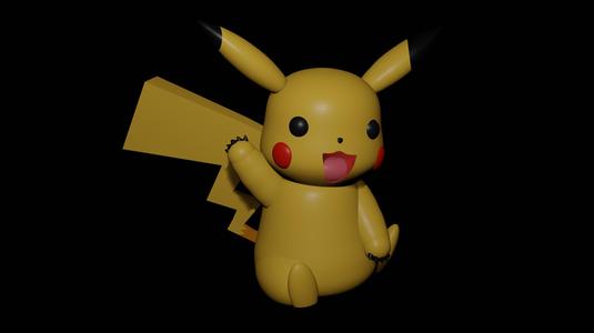 Waving pikachu statue , Pokemon