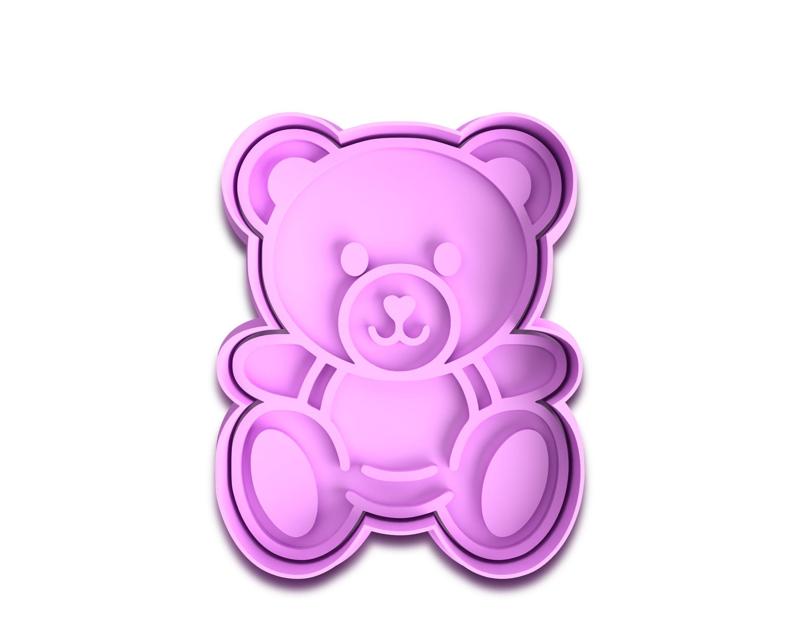 Teddy Bear Cookie Cutter and Fondant Stamp