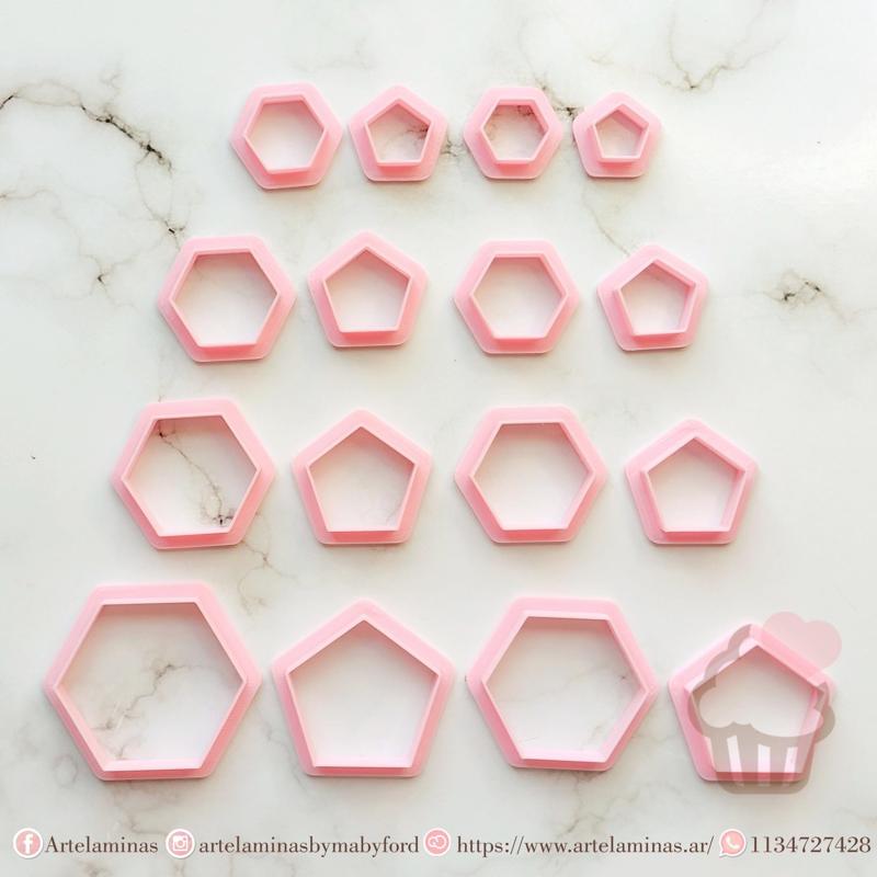 Argentinean Soccer Ball Pentagon and Hexagon Kit Cookie Cutters