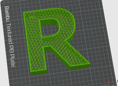 Piggy bank letter R