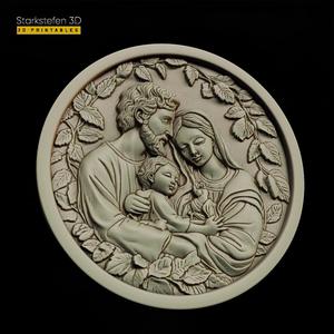 Jesus Family Christmas 3D relief