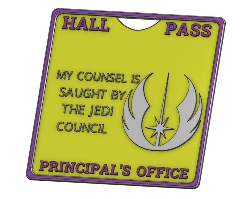 Hall Pass - Principal's Office Positive - Star Wars themed noAMS