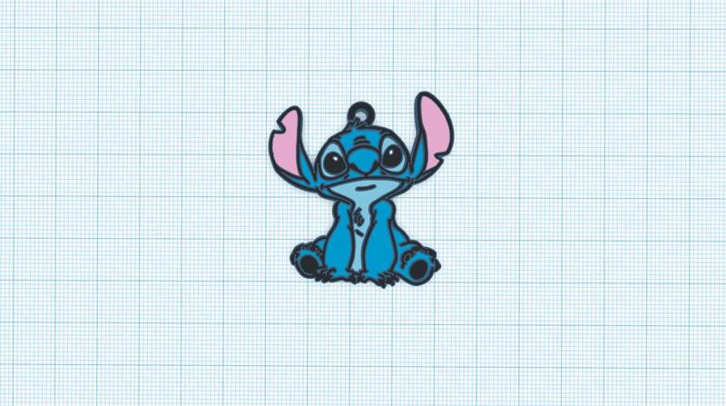 stitch keychain per layer