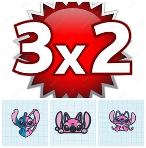3X2 PROMOTION ANGEL and STITCH KEYRINGS