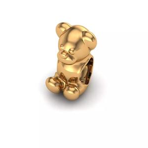 Jewelry gold plated teddy bear charm