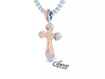 Custom Cross Diamond Pendant - Crucifixion Cross Necklace