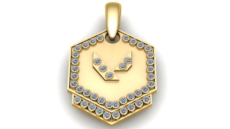 Hexa Sapphire Emblem Pendant