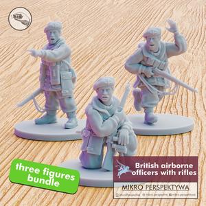 British Airborne officers with rifles 28mm bundle presupported