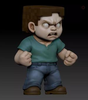 HEROBRINE MINECRAFT 3D MODEL
