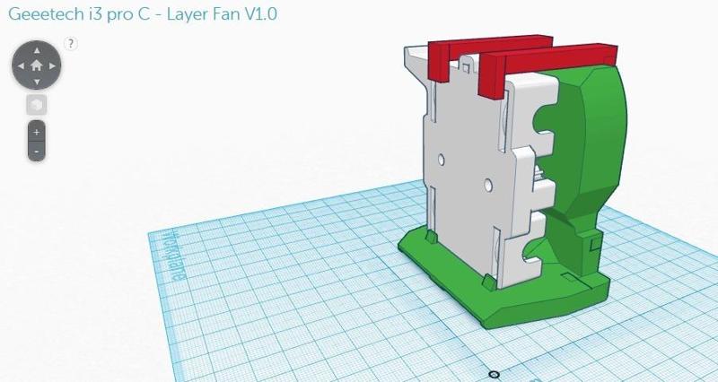 Layer Fan Duct for Geeetech i3 pro C