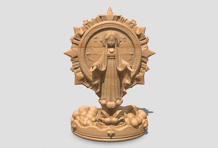 Virgin Mary scupture, Religious Figurine, Fountain of Life, statue