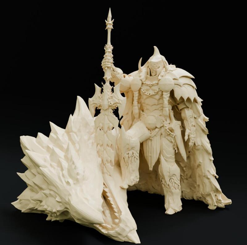 Monster Hunter Wilds Hunter Action Figure- ARKVEL ARMOR/Longsword/Rathalos