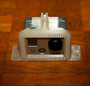 GoPro Hero 2 naked dual mounting clip with baseplate