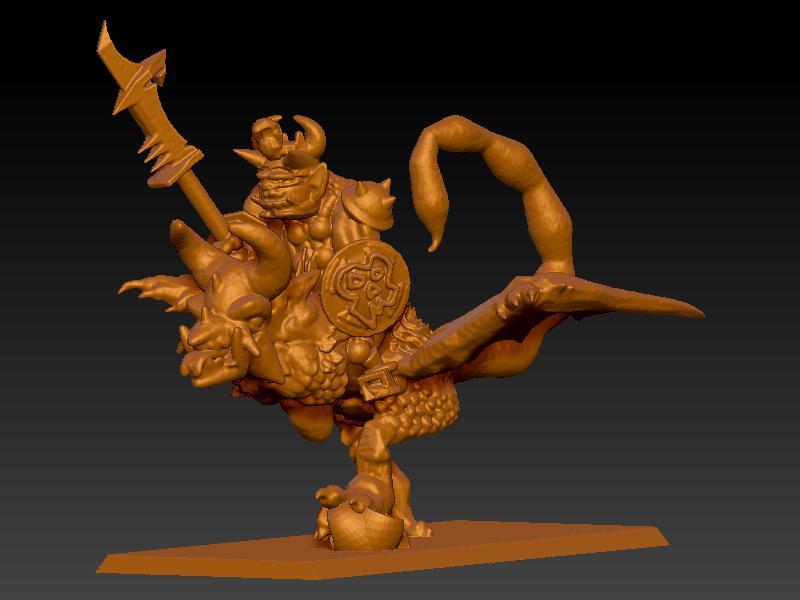 orc warboss on a wyvern