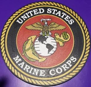File to 3D print a seal of the United States Marines. Designed for easy in software painting