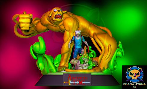 FINN AND JAKE DIORAMA - FAN ART