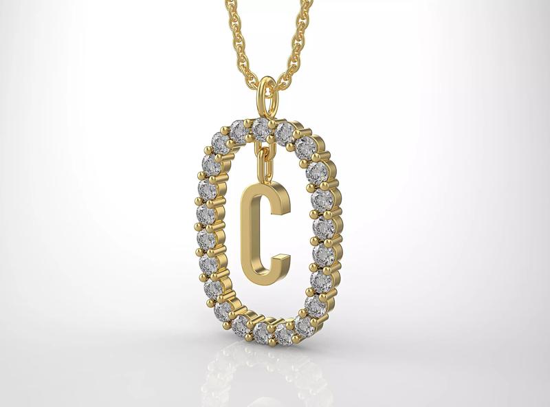 Pendant Letter C