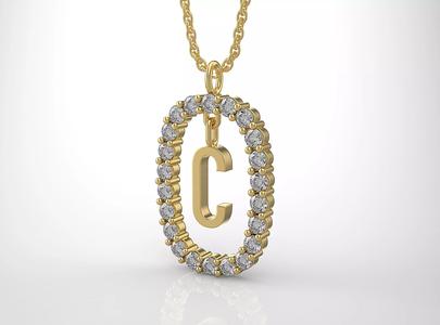 Pendant Letter C