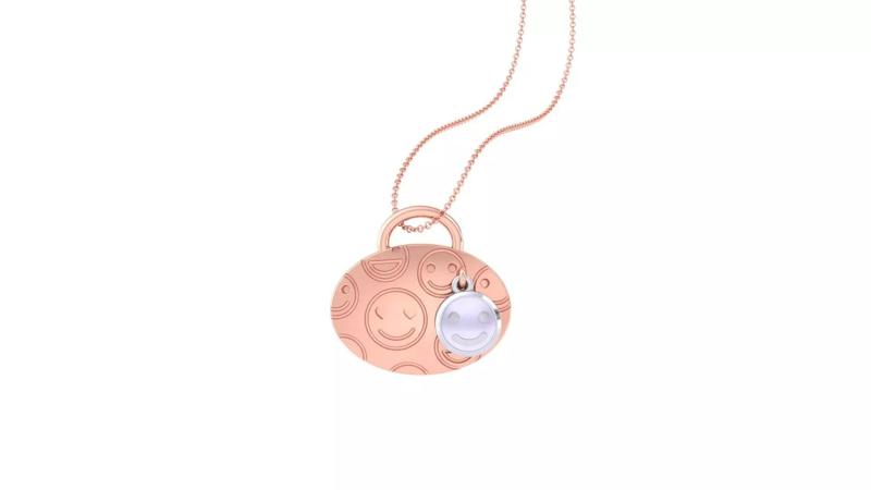 Smiley Light Weight Kids Pendant Necklace Charms 3dm stl obj