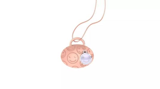 Smiley Light Weight Kids Pendant Necklace Charms 3dm stl obj