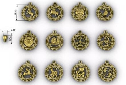 Greek border pendants