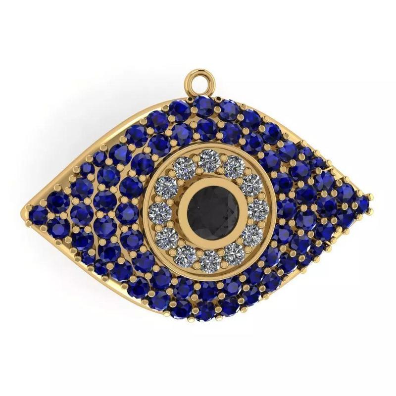 Pave Evil Eye Pendant