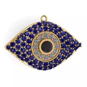 Pave Evil Eye Pendant