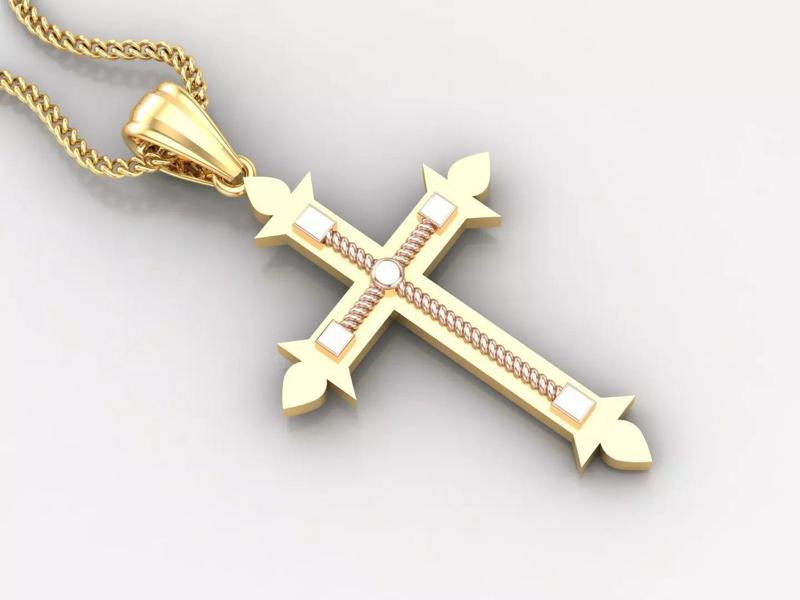Jesus Christ Cross Pendant Print 4CP074