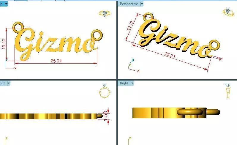 Gizmo Name Pendant