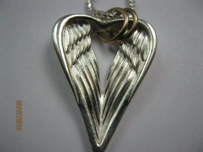 Heart-Angel wings pendant