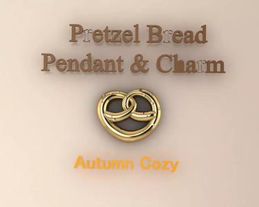 pretzel Bread autumn cozy PENDANT AND CHARM 3D Jewelry MODEL