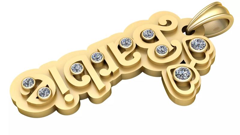 Men Iced  PANDANT 3D PRINTABLE MODAL