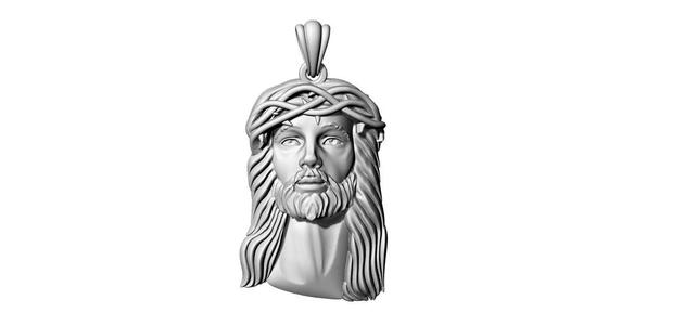 Jesus Face Crown Pendant