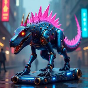 MechaIguana Vortex - Cyberpunk Robotic Iguana