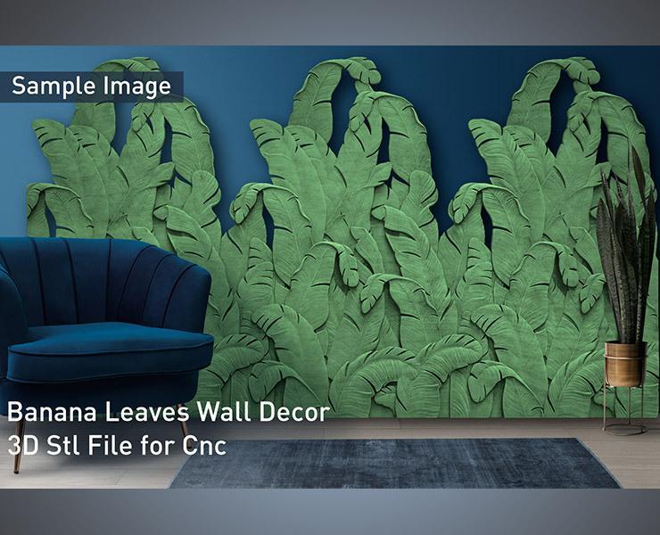 Banana Leaves Wall Decor 3D Model