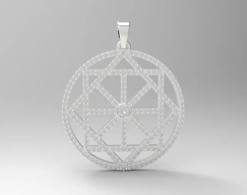 Sterling Silver Designer Pattern Pendant Jewelry Digital File
