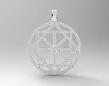 Sterling Silver Designer Pattern Pendant Jewelry Digital File