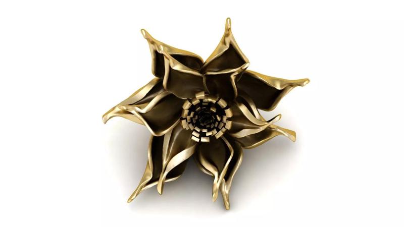 Stylish Flower Pendant 3d printable Model