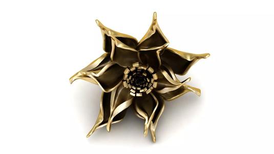 Stylish Flower Pendant 3d printable Model
